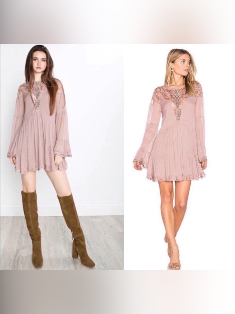 Free People Panama City Beaded Minidress